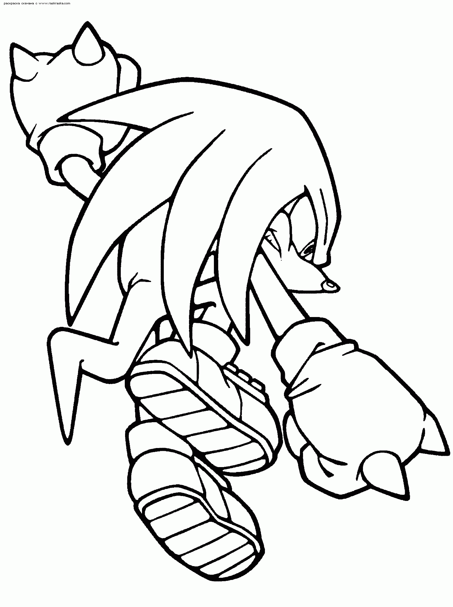 Knuckles Coloring Pages Printable