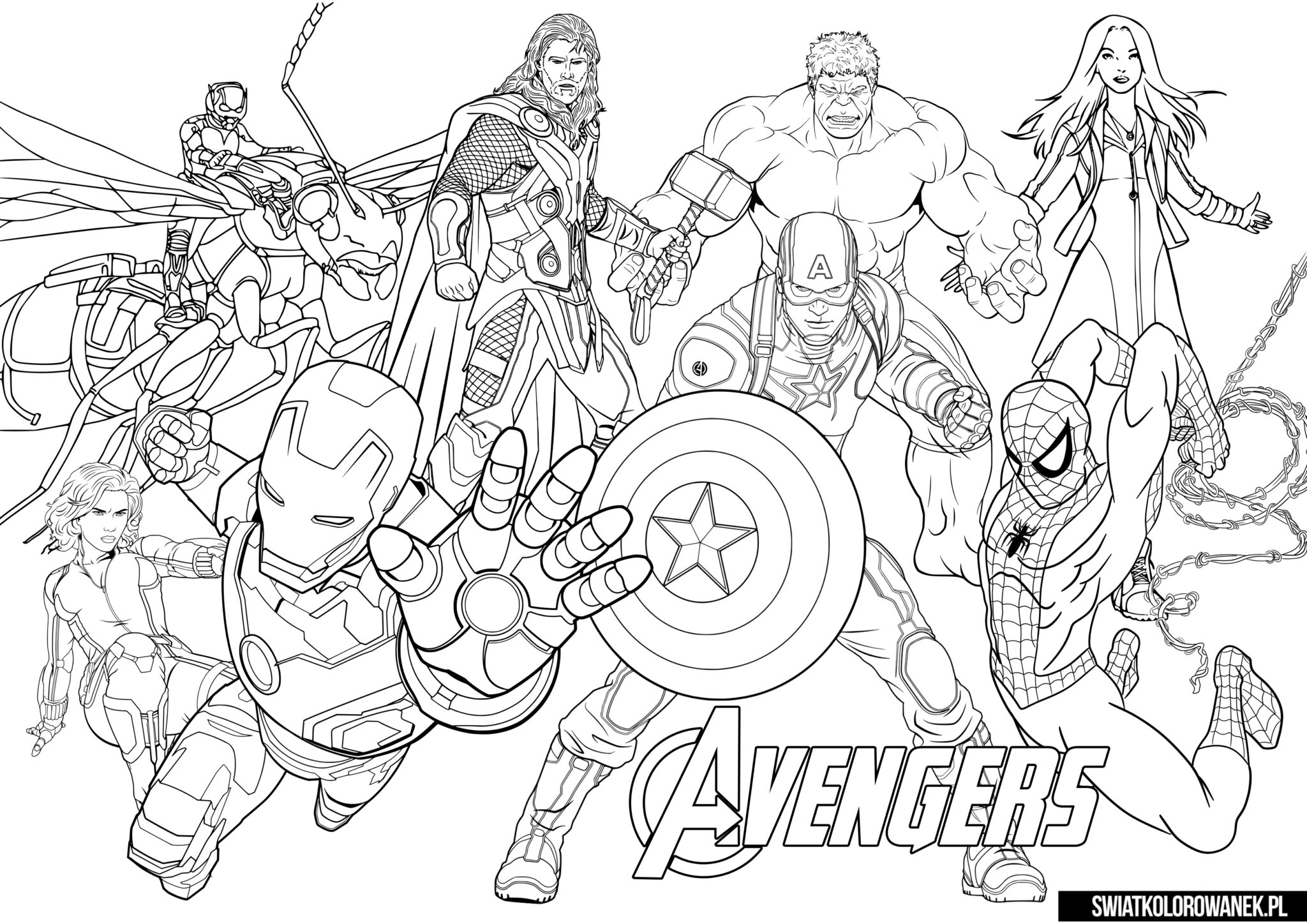 Kolorowanki Avengers Kolorowanki Avengers
