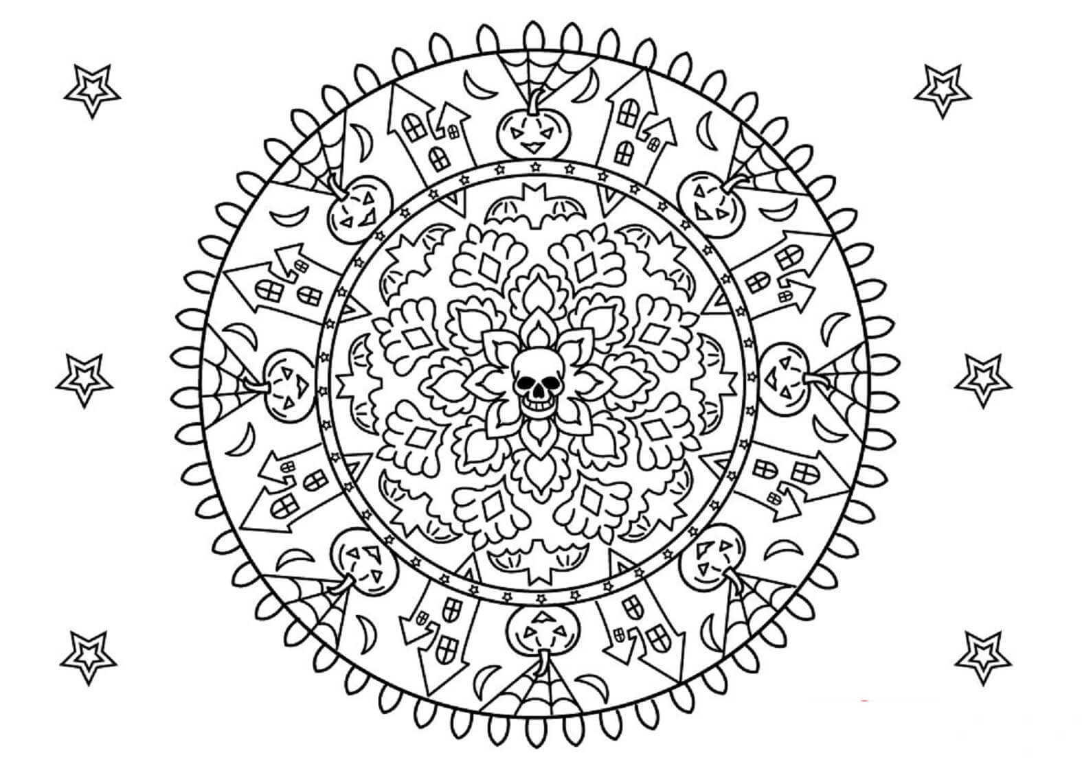 Kolorowanki Halloween Mandala Do Druku Kolorowankidodruku Com Kolorowanki Halloween Mandala Do Druku Kolorowankidodruku Com