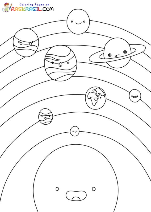 Solar System Coloring Pages Printable Pdf