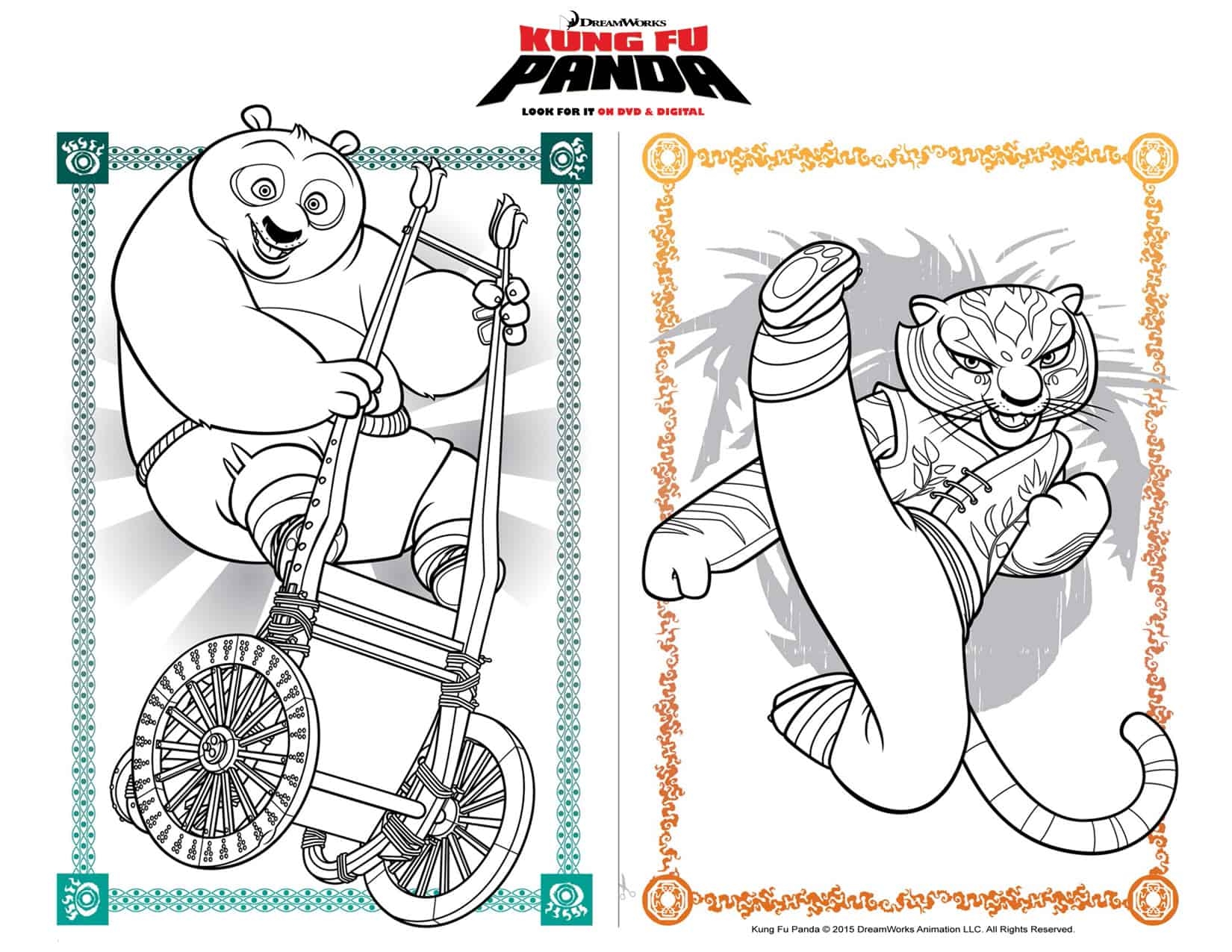 Kung Fu Panda Coloring Pages Po