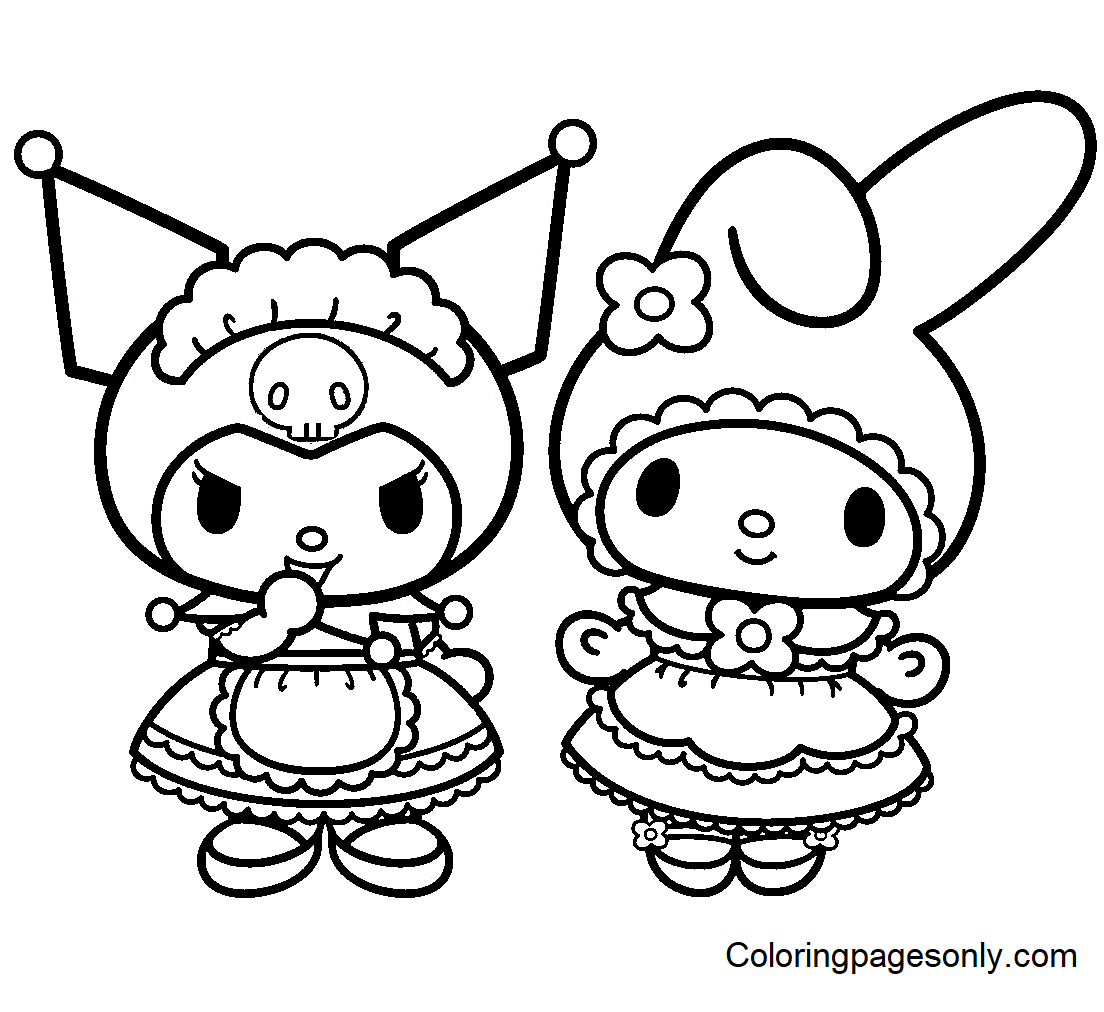 Kuromi With My Melody Coloring Page Free Printable Coloring Pages Kuromi With My Melody Coloring Page Free Printable Coloring Pages