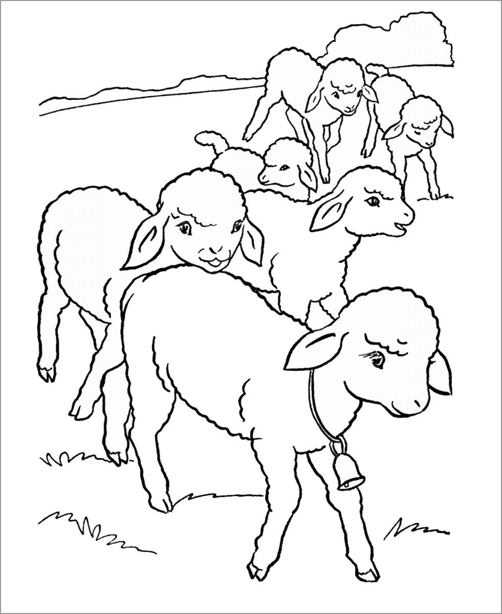 Lamb Coloring Pages ColoringBay Lamb Coloring Pages ColoringBay