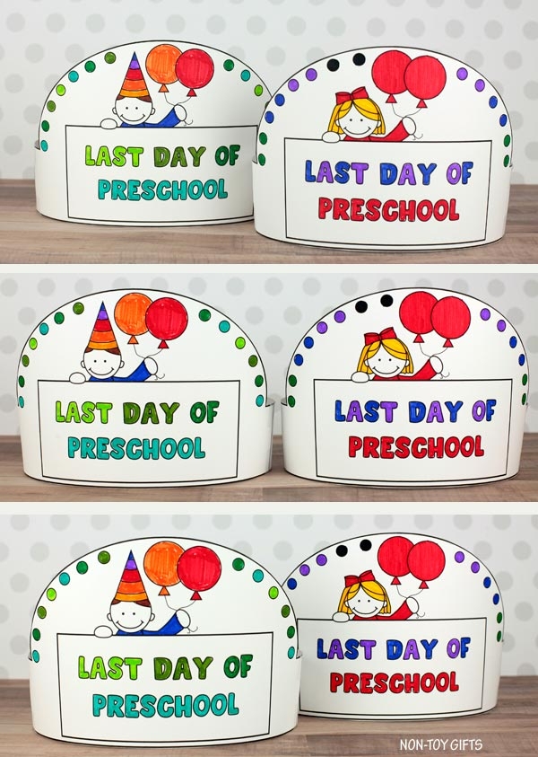 Last Day Of Preschool Headband With Template Non Toy Gifts