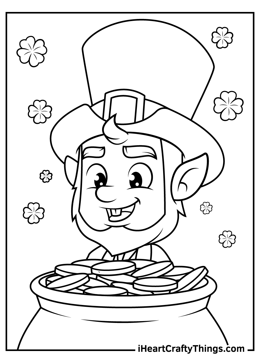 Leprechaun Coloring Page Printable Leprechaun Coloring Page Printable