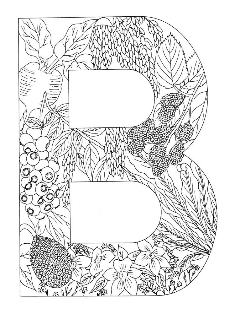 Letter B Color Sheet Letter B Color Sheet