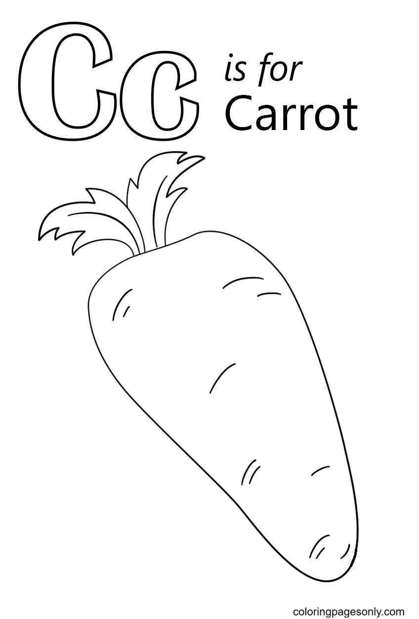 Letter C Is For Carrot Coloring Page Free Printable Coloring Pages Letter C Is For Carrot Coloring Page Free Printable Coloring Pages