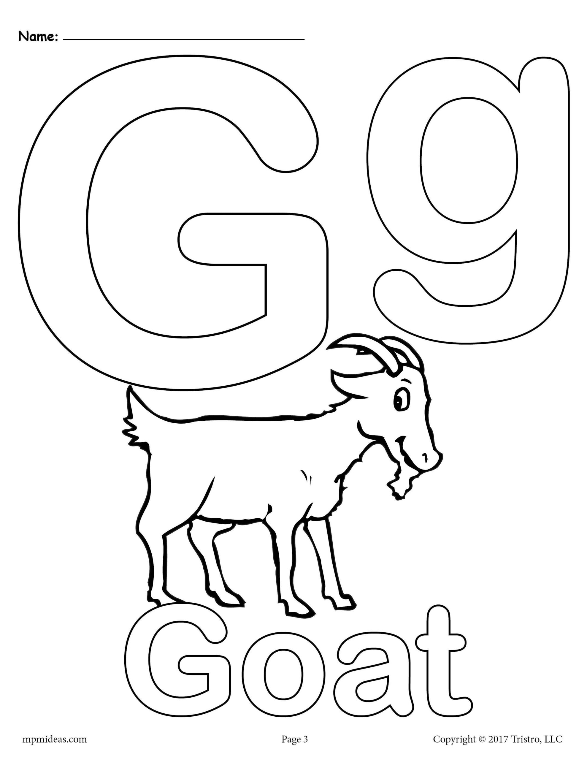Printable G Coloring Pages Printable G Coloring Pages