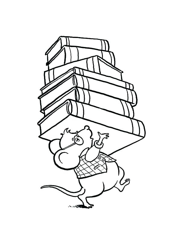 Library Coloring Pages Printables
