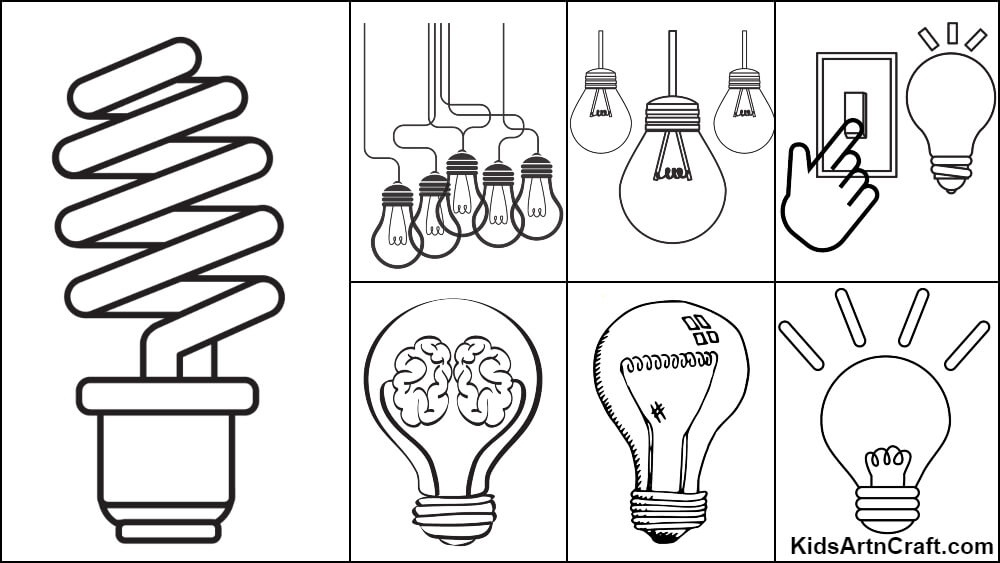 Free Printable Light Bulb Coloring Pages Free Printable Light Bulb Coloring Pages