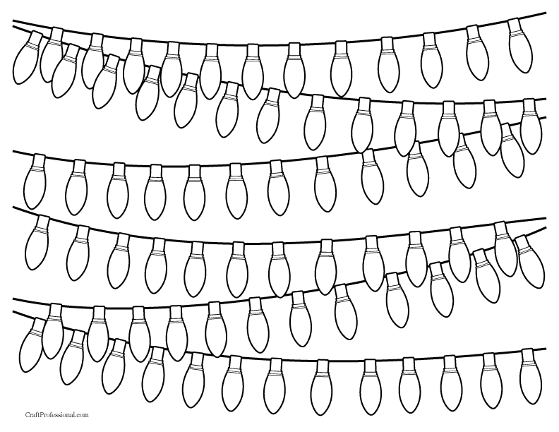 Light Up Your Holidays With Free Printable Christmas Lights Coloring