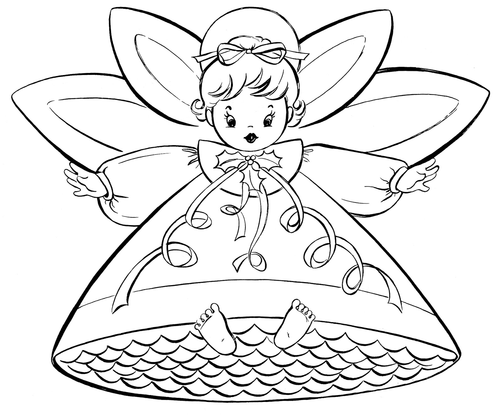 Little Angel Coloring Page Image Little Angel Coloring Page Image
