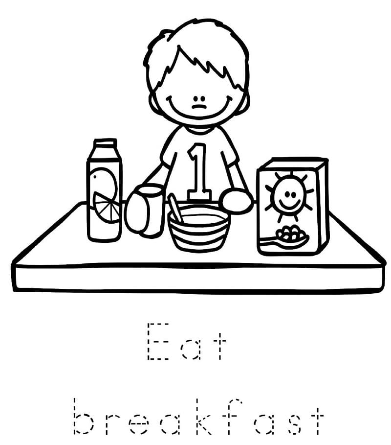 Little Girl S Daily Routine Coloring Page Free Printable Coloring
