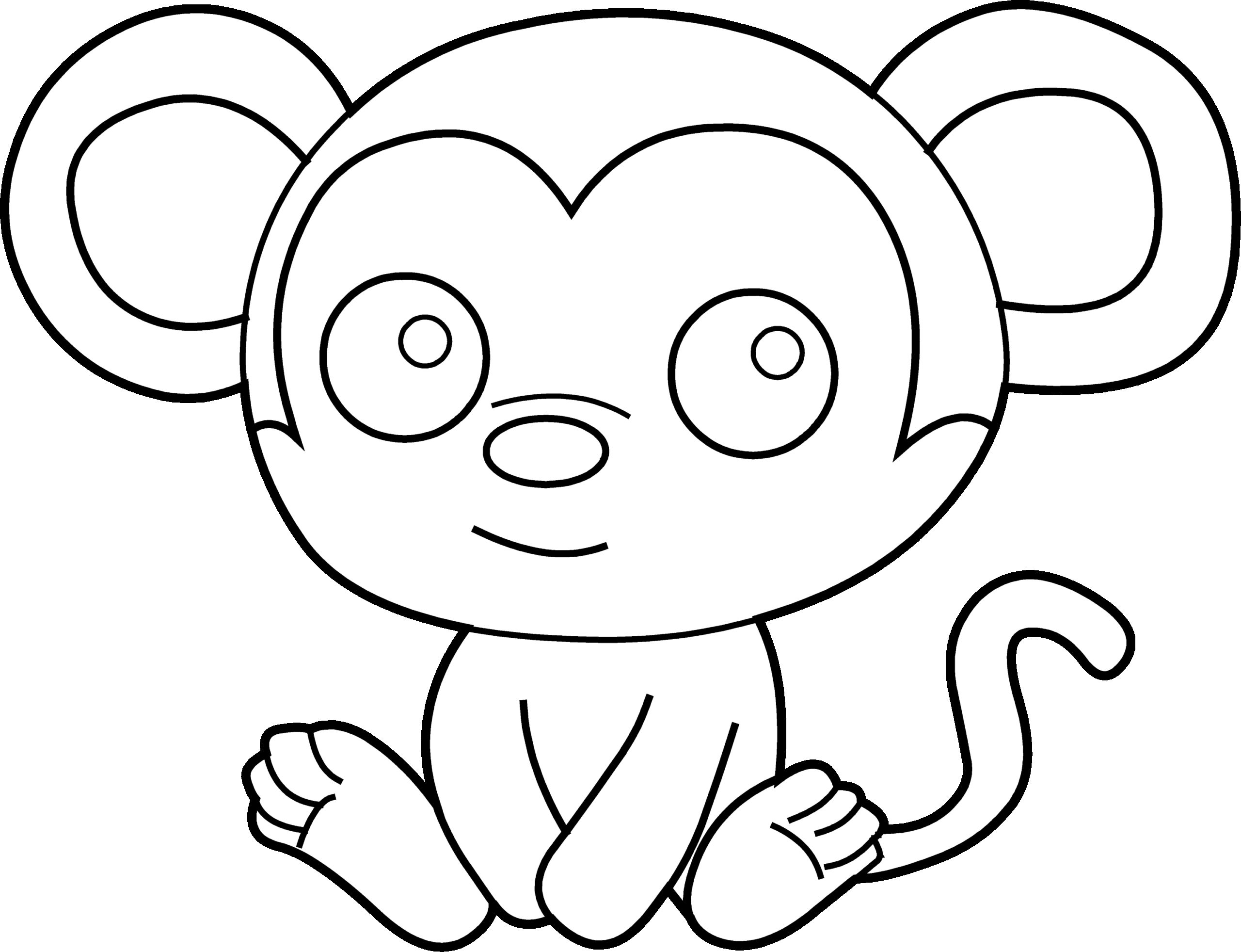 Little Monkey Coloring Page Free Clip Art Little Monkey Coloring Page Free Clip Art