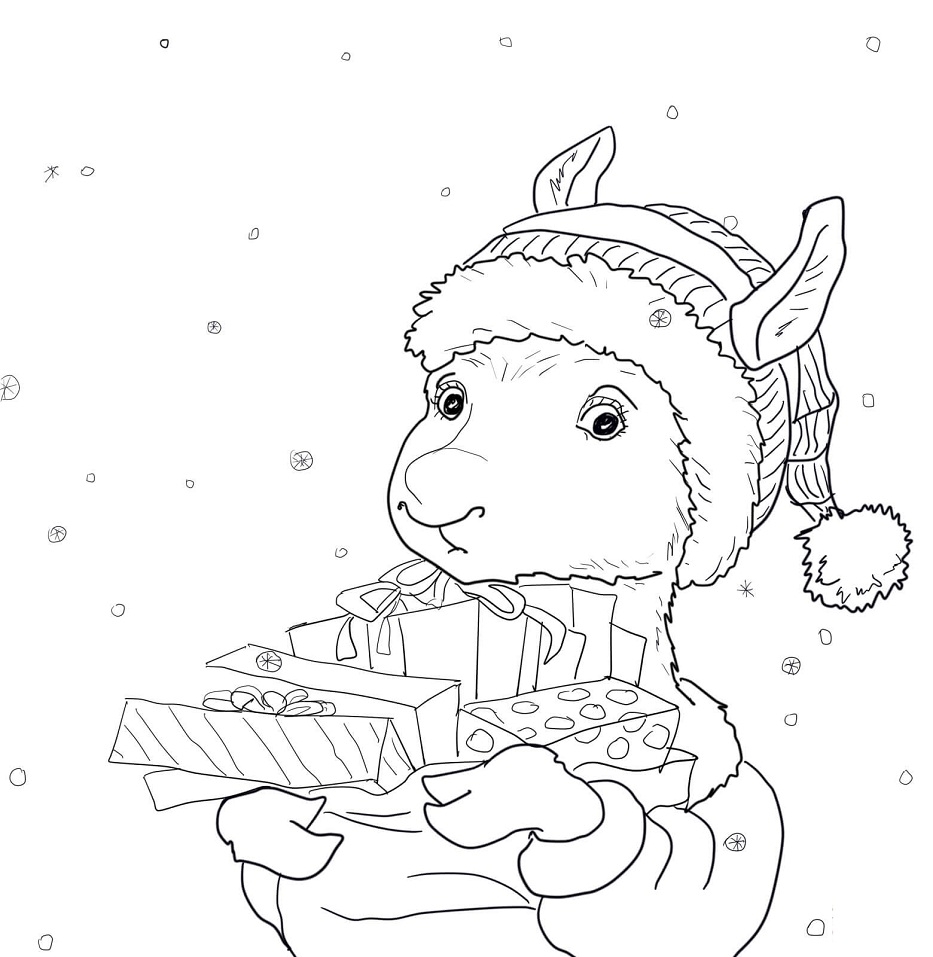 Llama Llama With Christmas Gifts Coloring Page Free Printable Llama Llama With Christmas Gifts Coloring Page Free Printable