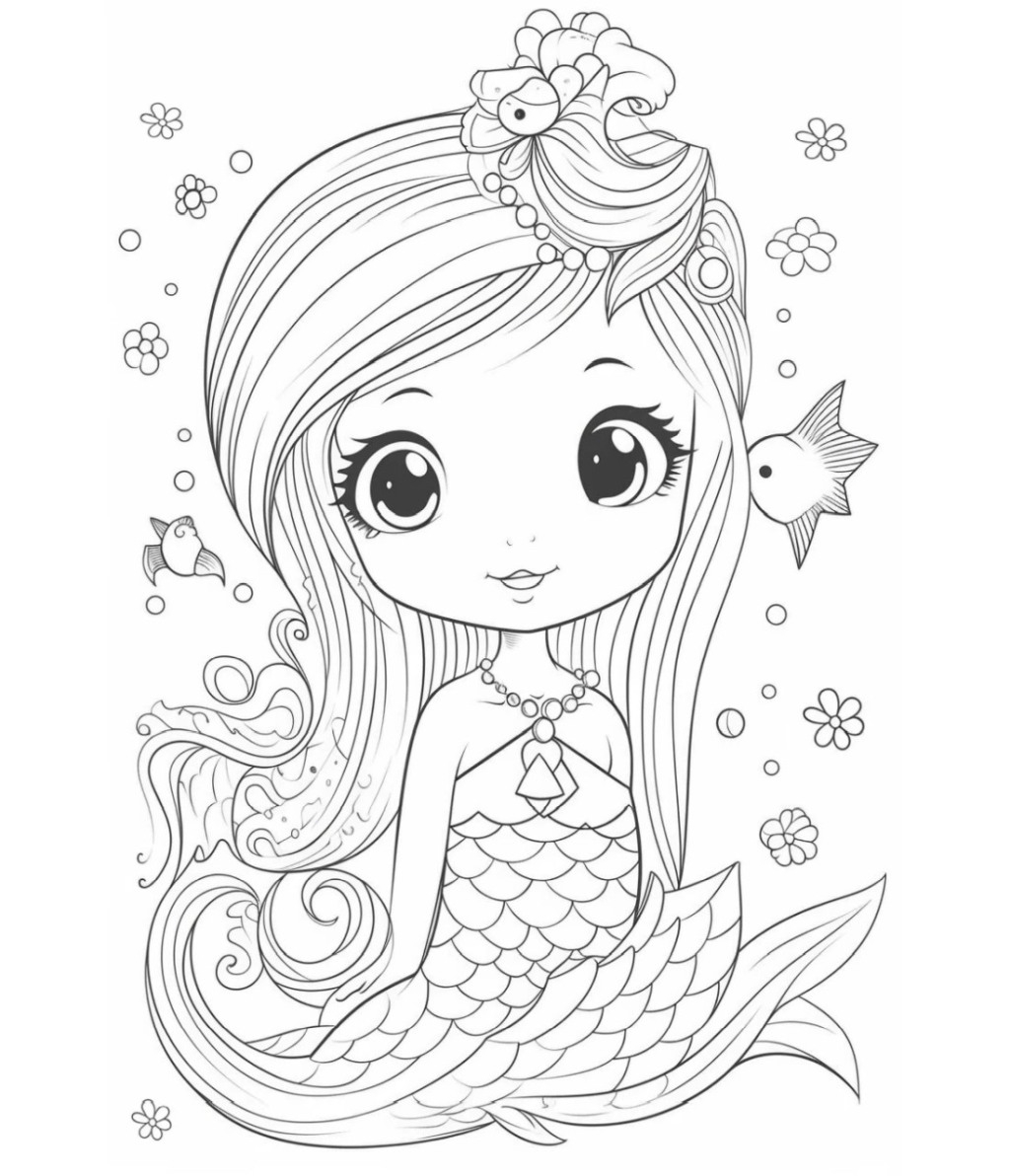 LOL Mermaid Coloring Sheet LOL Mermaid Coloring Sheet