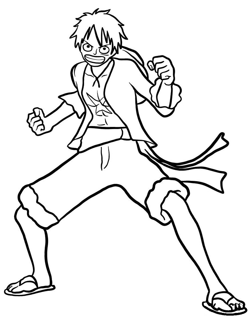 Printable Luffy One Piece Coloring Pages Printable Luffy One Piece Coloring Pages