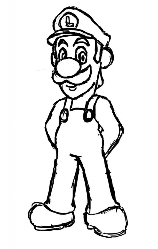 Luigi Printable Coloring Pages JanilChen Luigi Printable Coloring Pages JanilChen