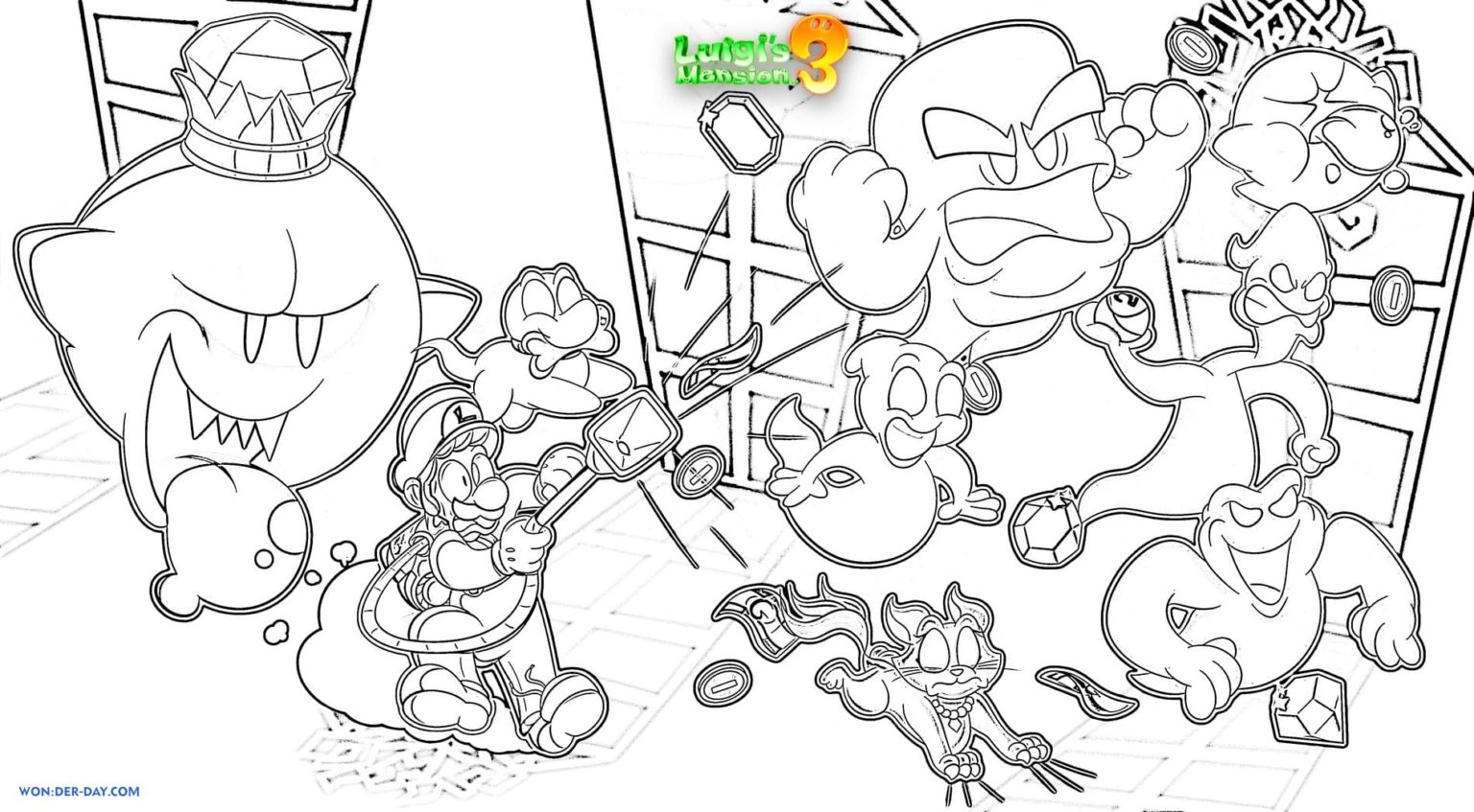 Luigi S Haunted Mansion Coloring Pages Luigi S Haunted Mansion Coloring Pages