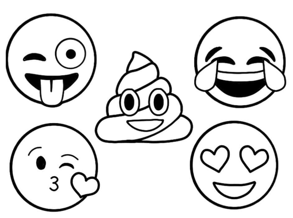 Printable Coloring Pages Emoji Printable Coloring Pages Emoji
