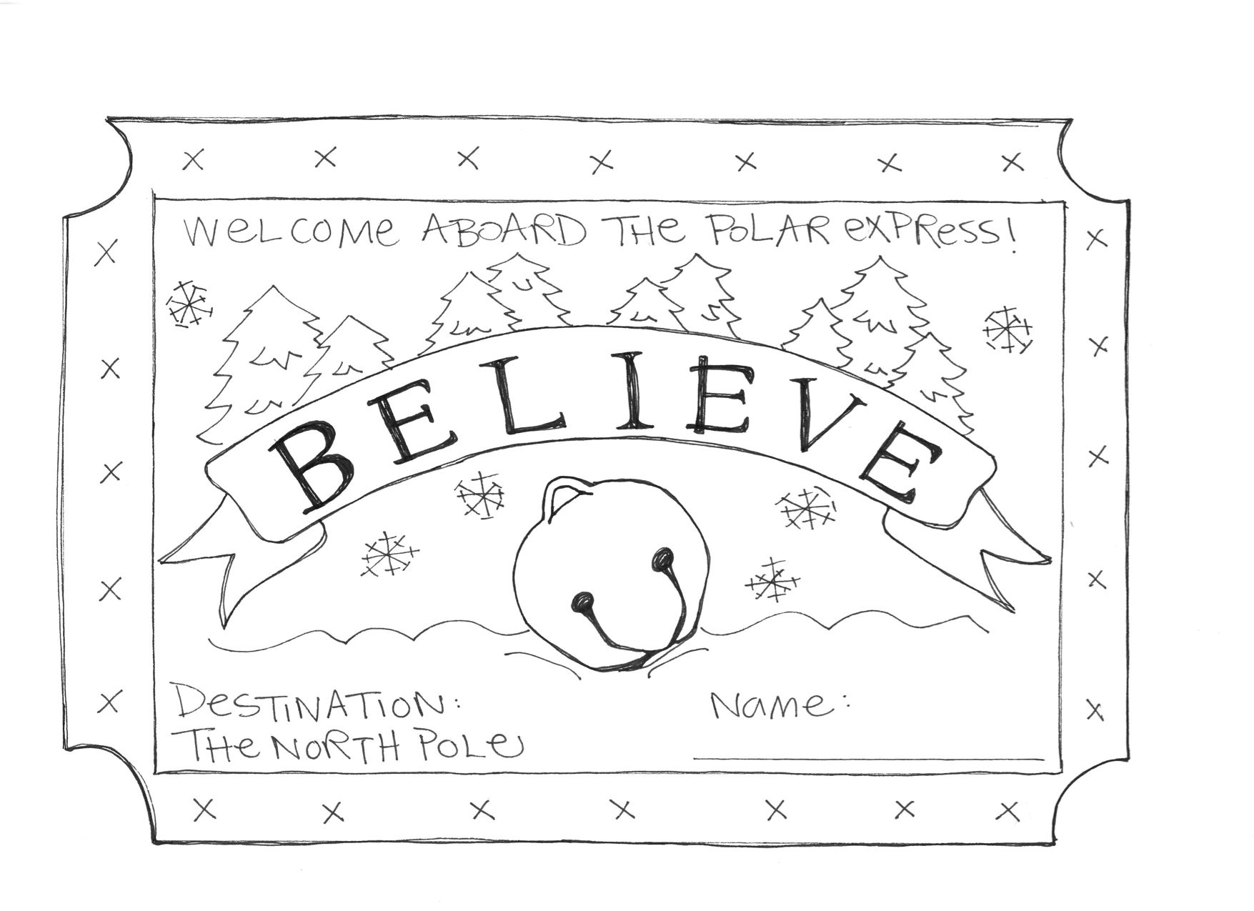 Free Printable Polar Express Coloring Pages
