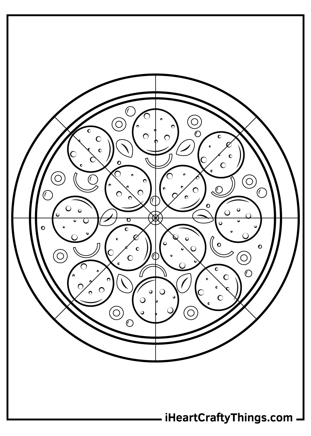 Make A Pizza Coloring Pages Make A Pizza Coloring Pages