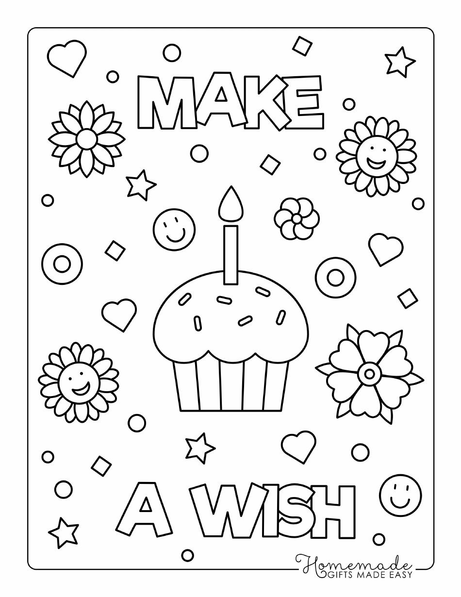 Make A Wish Coloring Page Download Printable PDF Templateroller