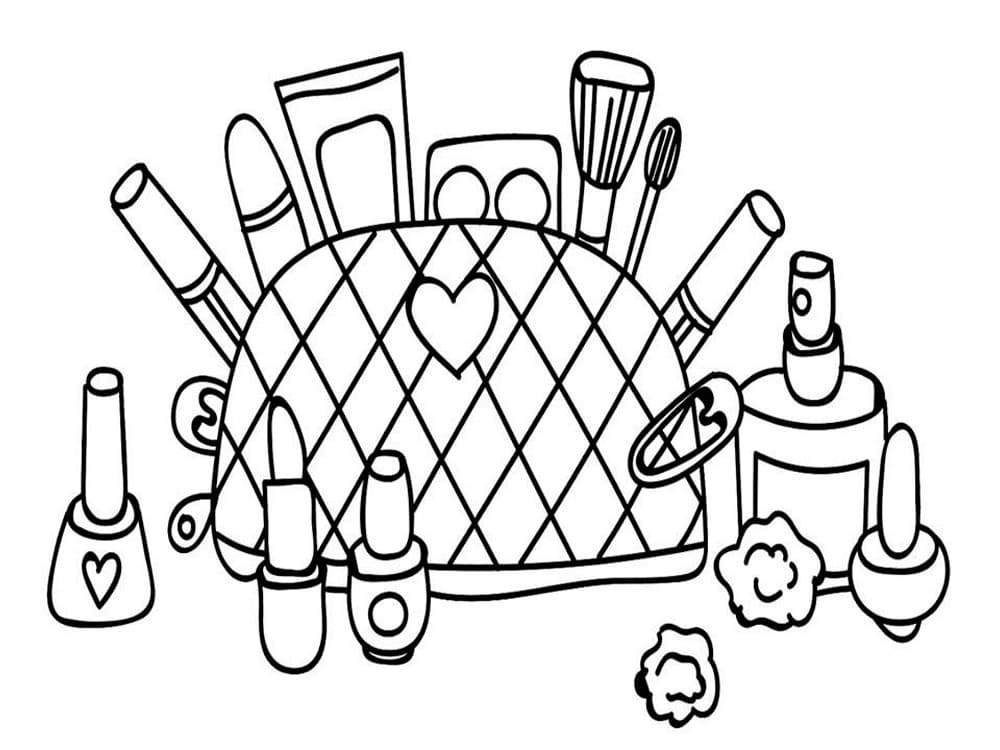 Printable Makeup Coloring Pages Printable Makeup Coloring Pages
