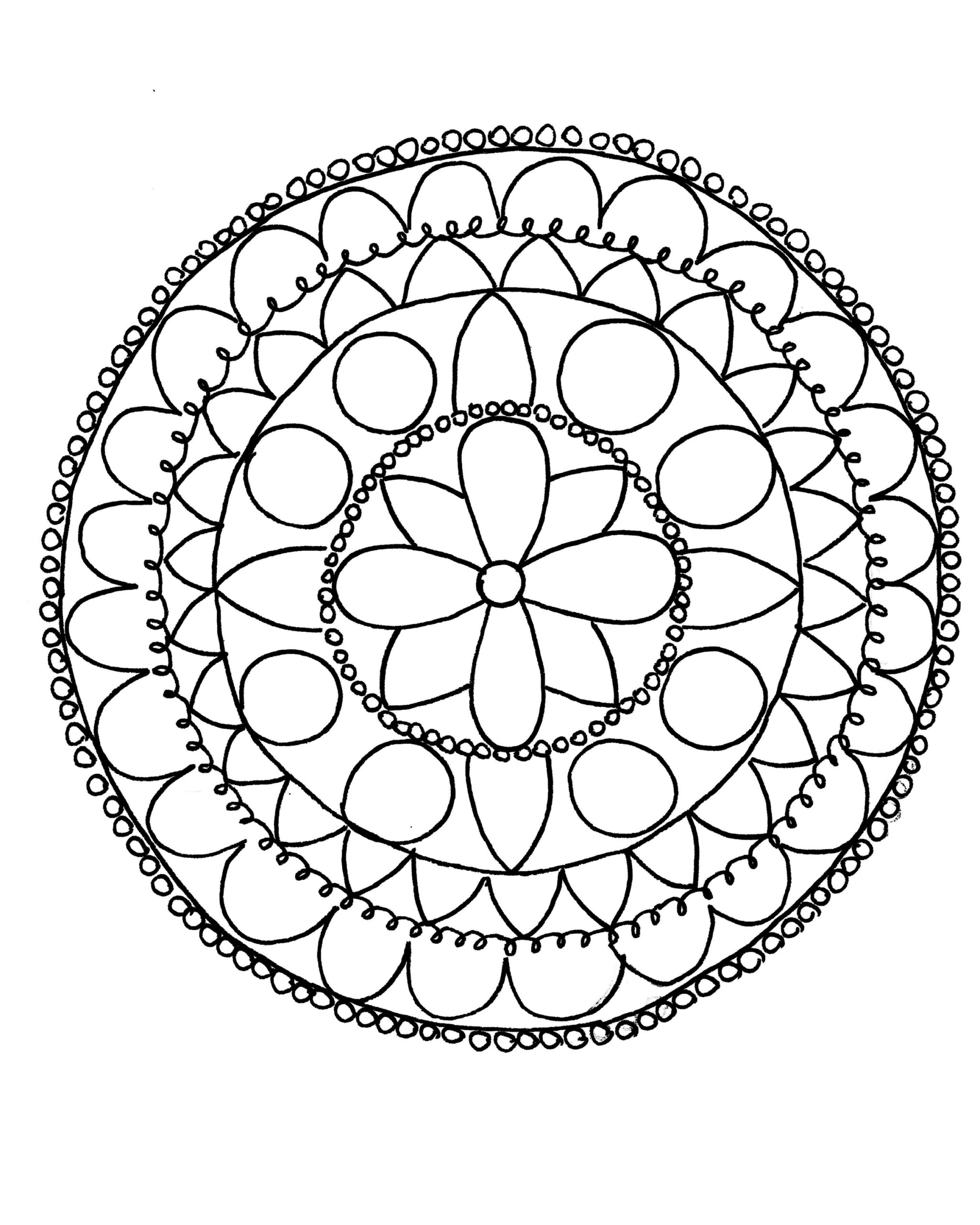 Mandalas Coloring Pages Printable Easy Mandalas Coloring Pages Printable Easy