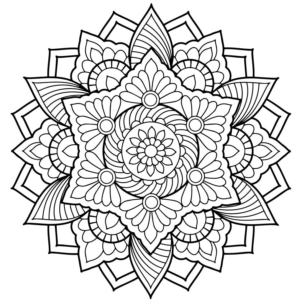 Printable Coloring Pages For Adults Mandala