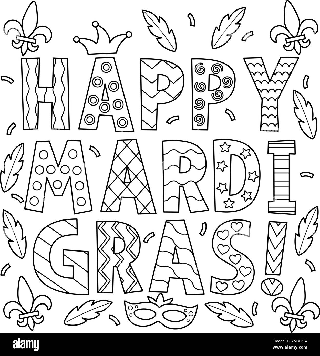 Mardi Gras Coloring Pages For Kids Mardi Gras Coloring Pages For Kids