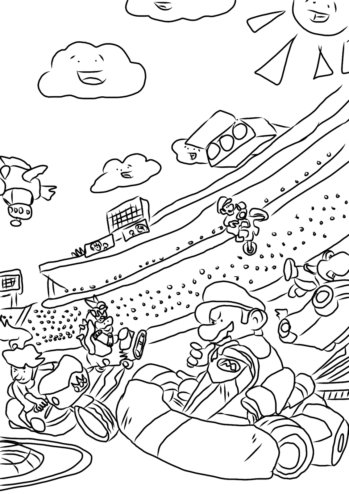 Printable Coloring Pages Mario Printable Coloring Pages Mario