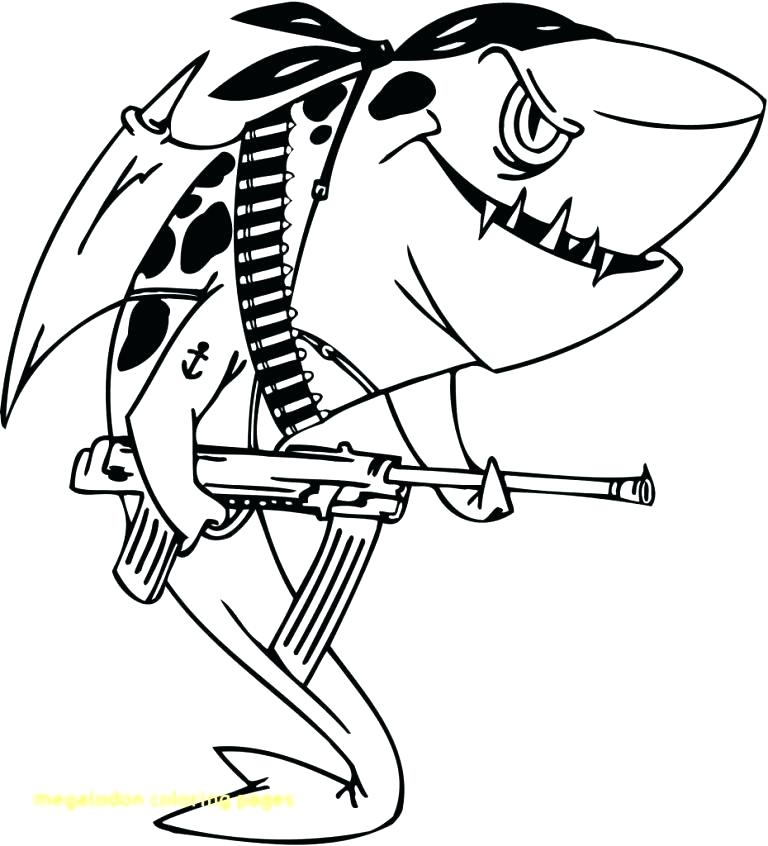 Megalodon Shark Drawing Free Download On ClipArtMag