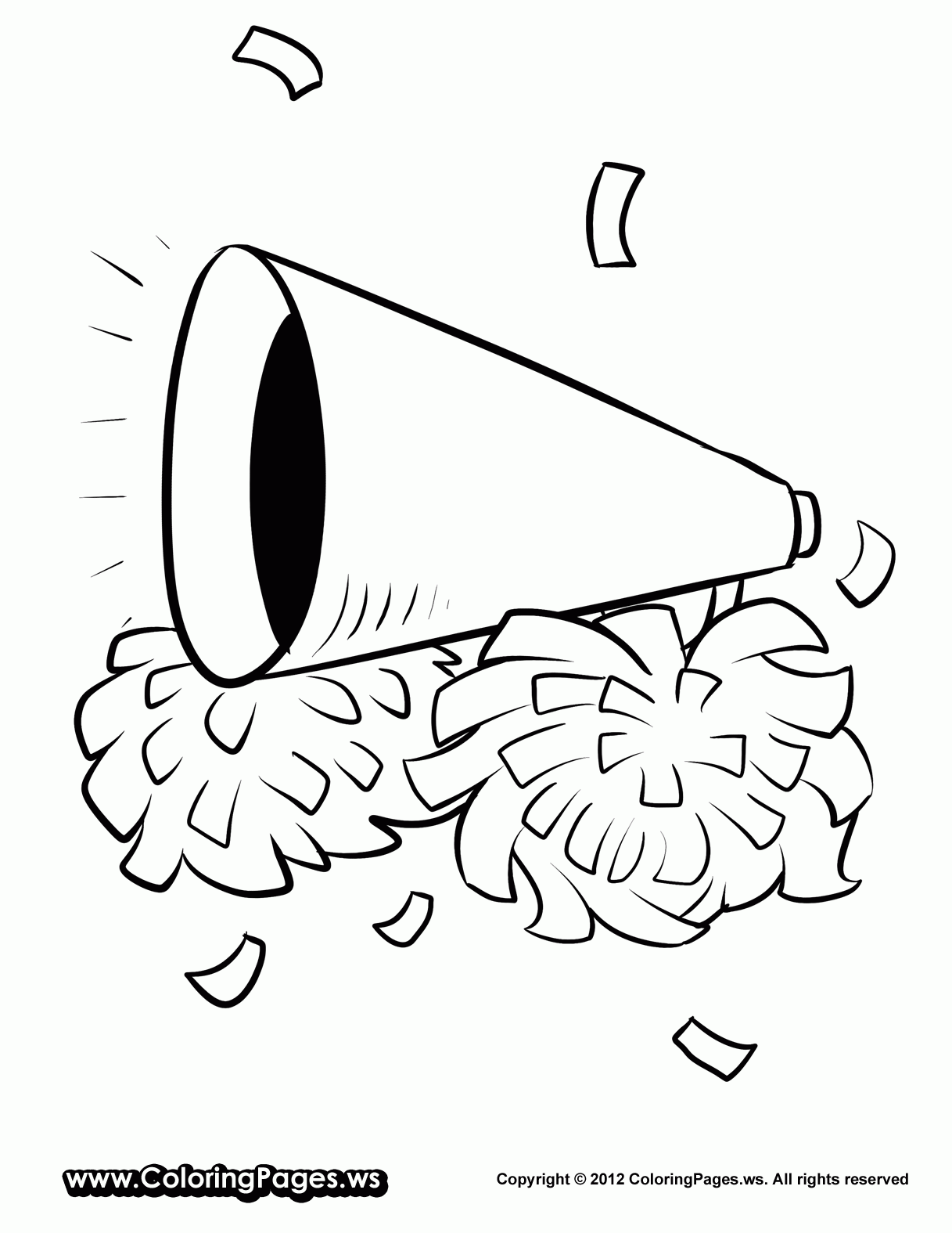 Cheerleading Coloring Pages Printable