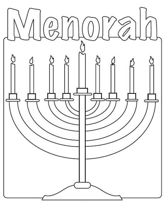 Menorah Coloring Pages Printable Menorah Coloring Pages Printable