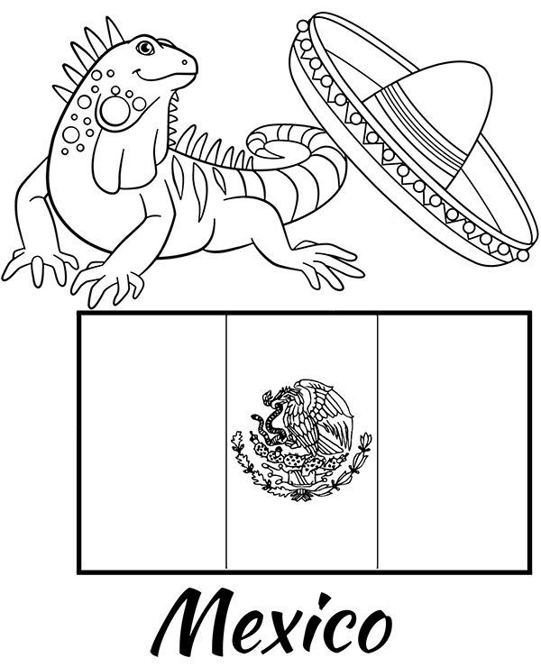 Printable Mexico Flag Coloring Pages Printable Mexico Flag Coloring Pages