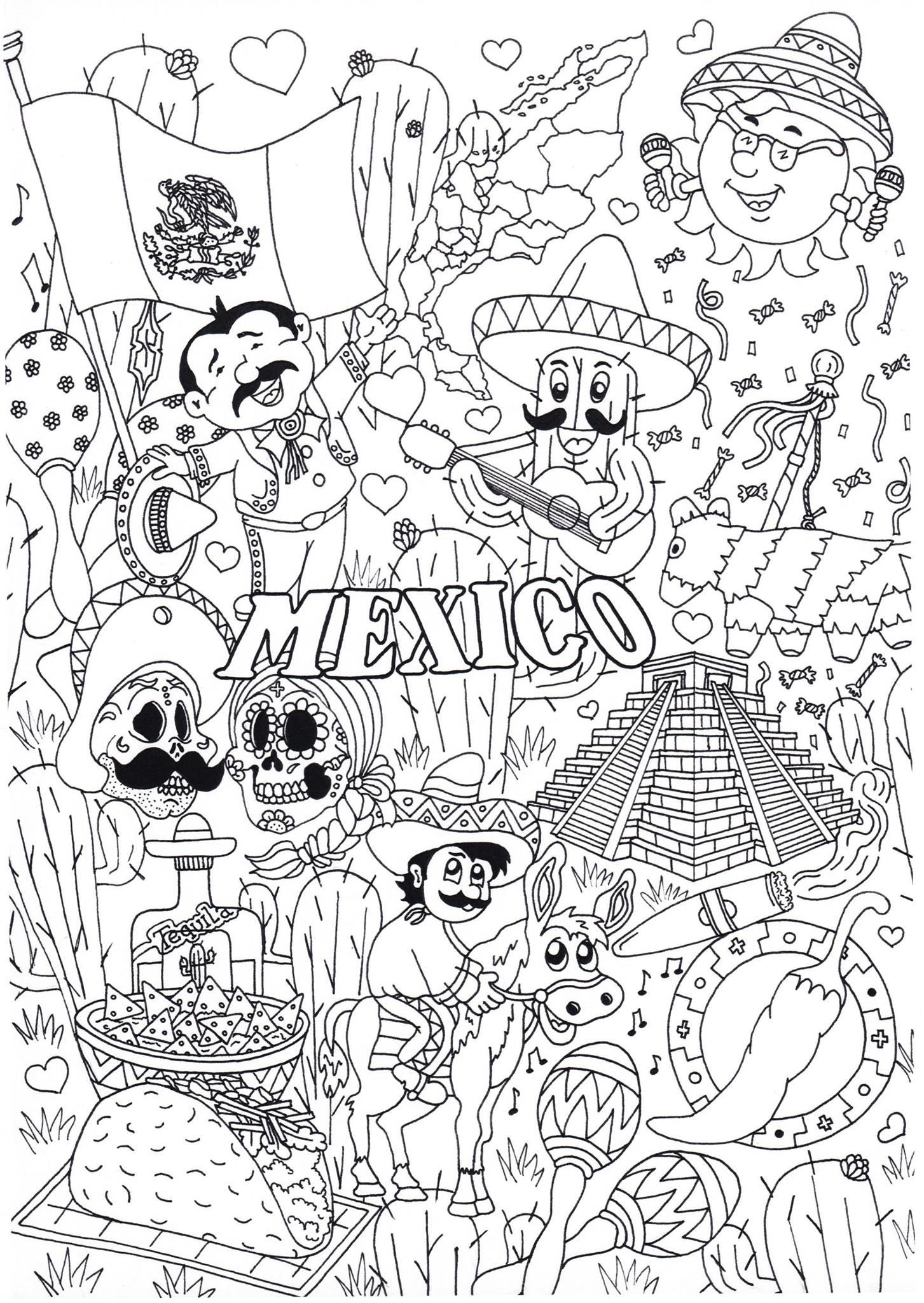 Mexican Coloring Pages Mexican Coloring Pages