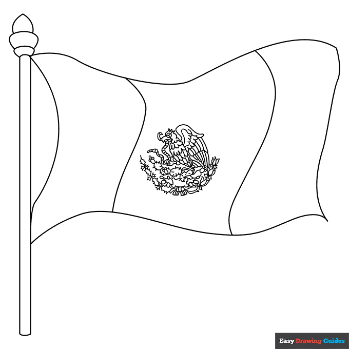 Mexican Flag Coloring Page Mexican Flag Coloring Page