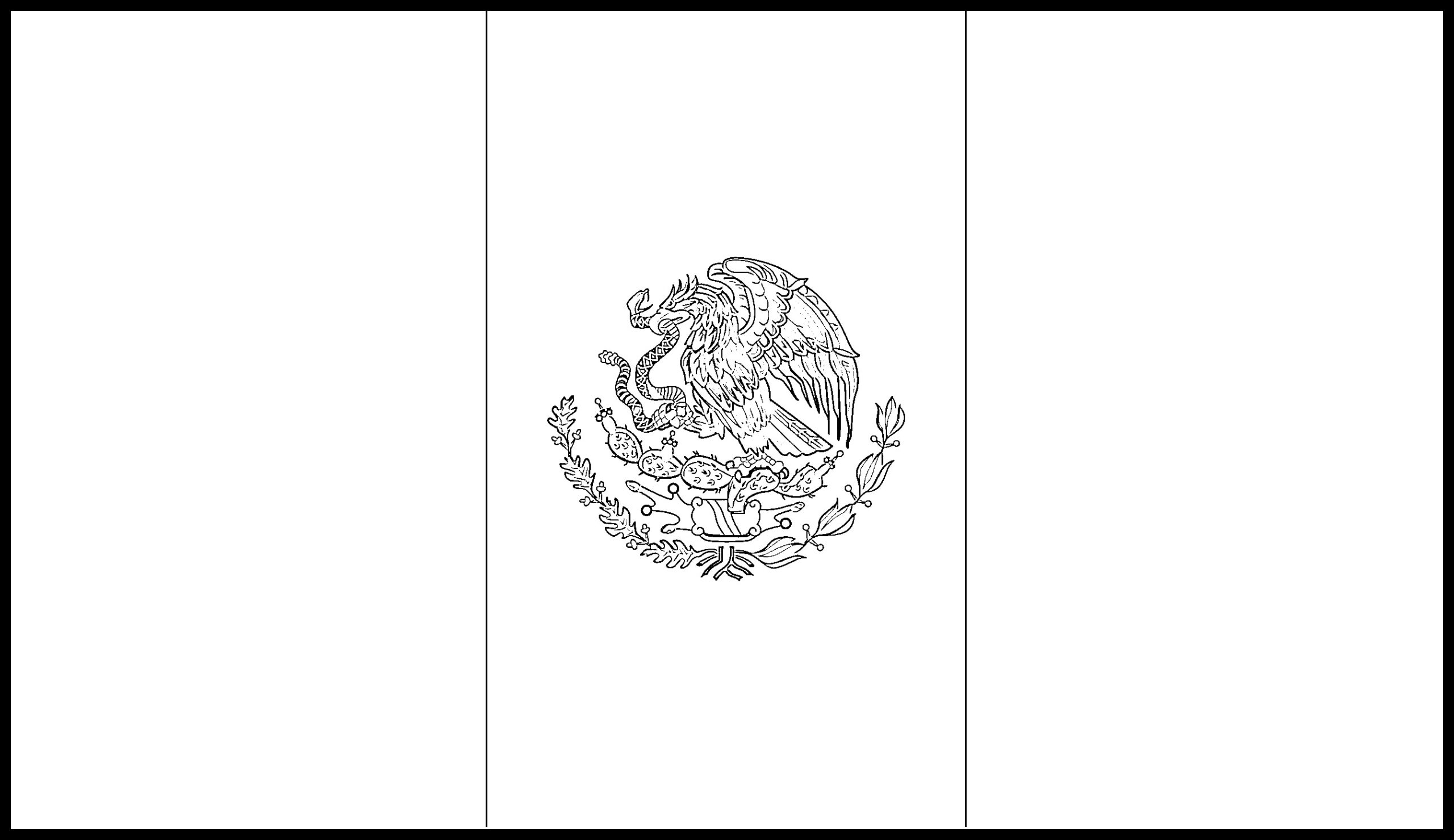 Mexican Flag Template To Color Mexican Flag Template To Color