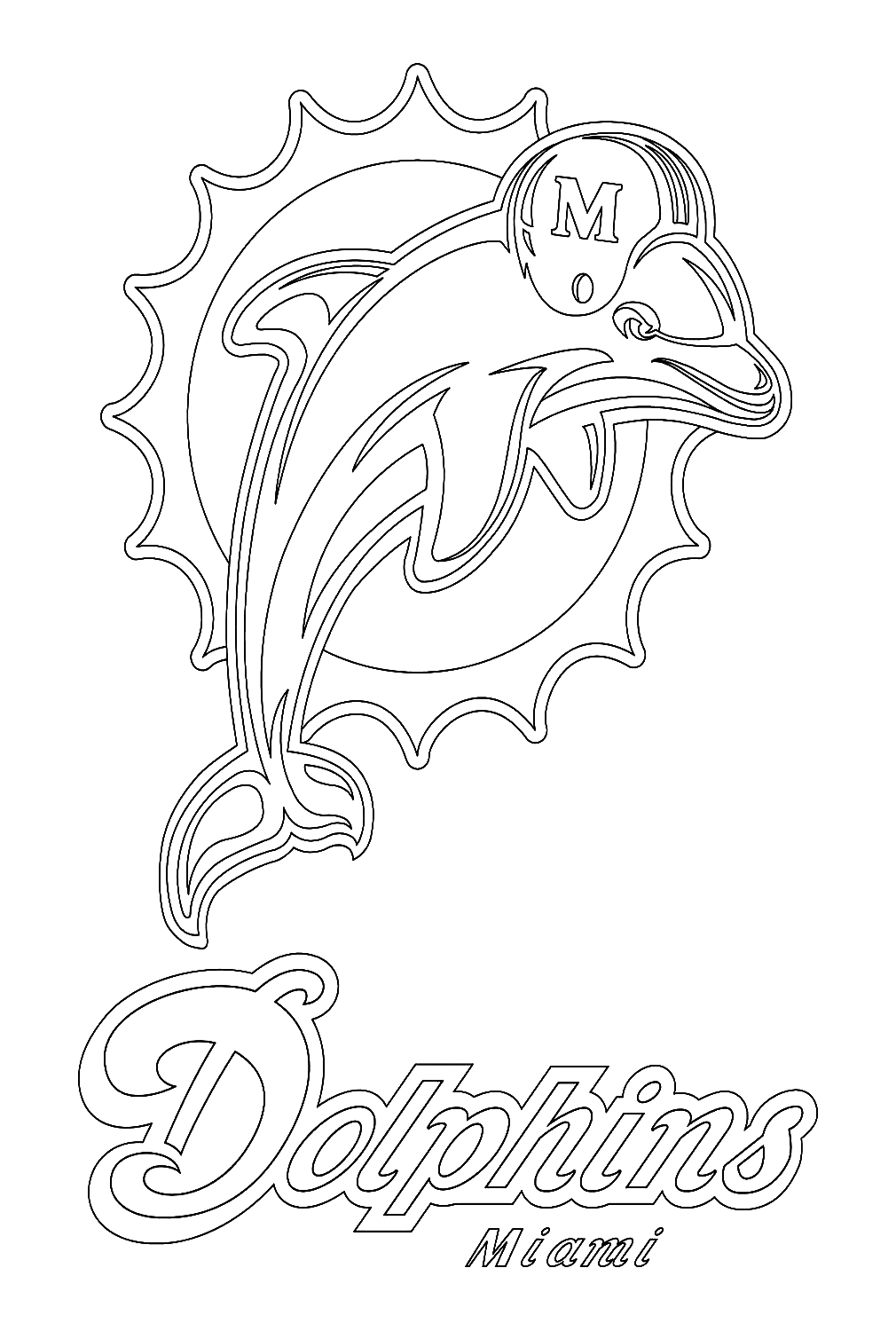 Miami Dolphins Logo Coloring Page Free Printable Coloring Pages Miami Dolphins Logo Coloring Page Free Printable Coloring Pages