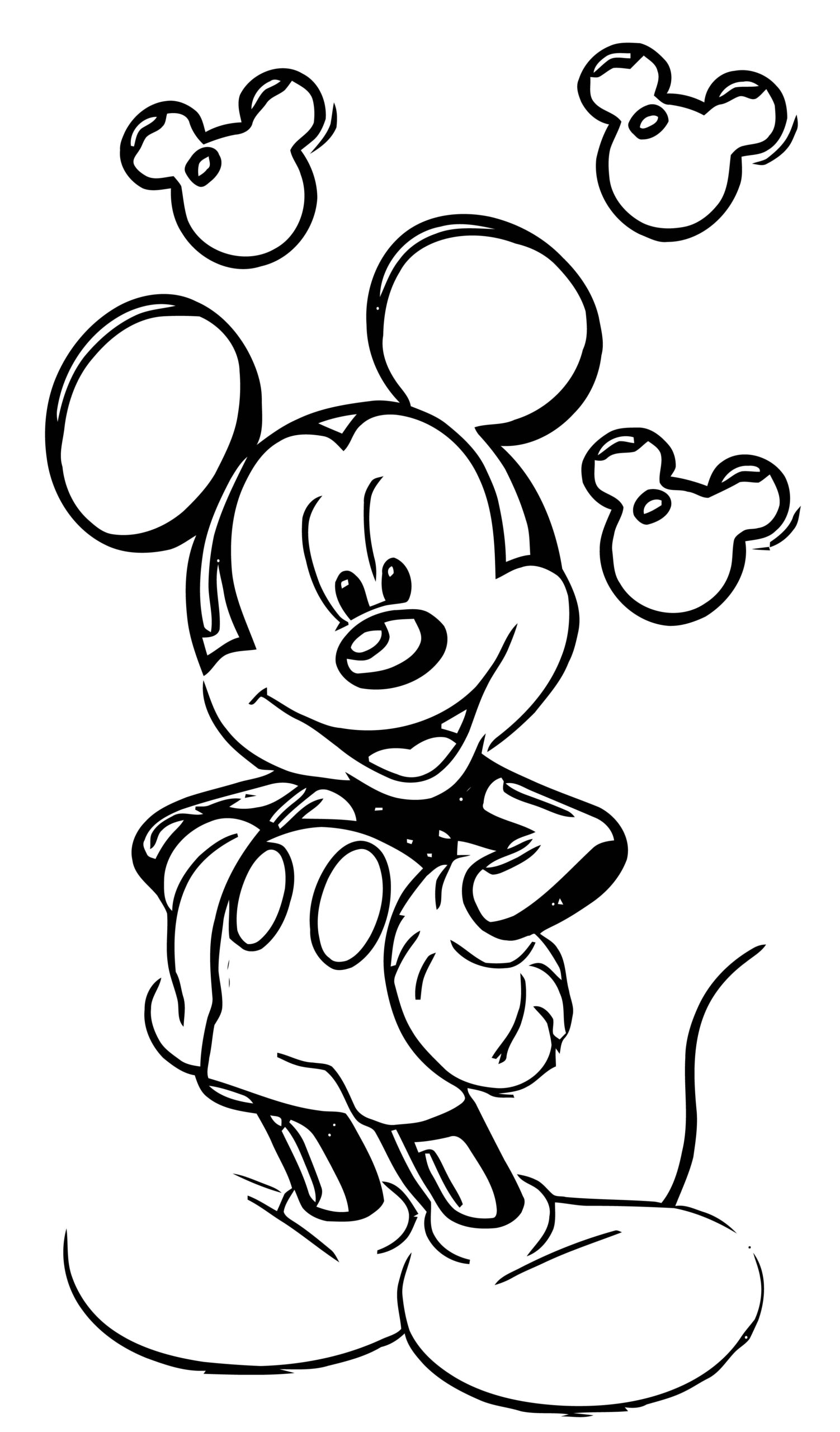 Mickey Mouse Coloring Template