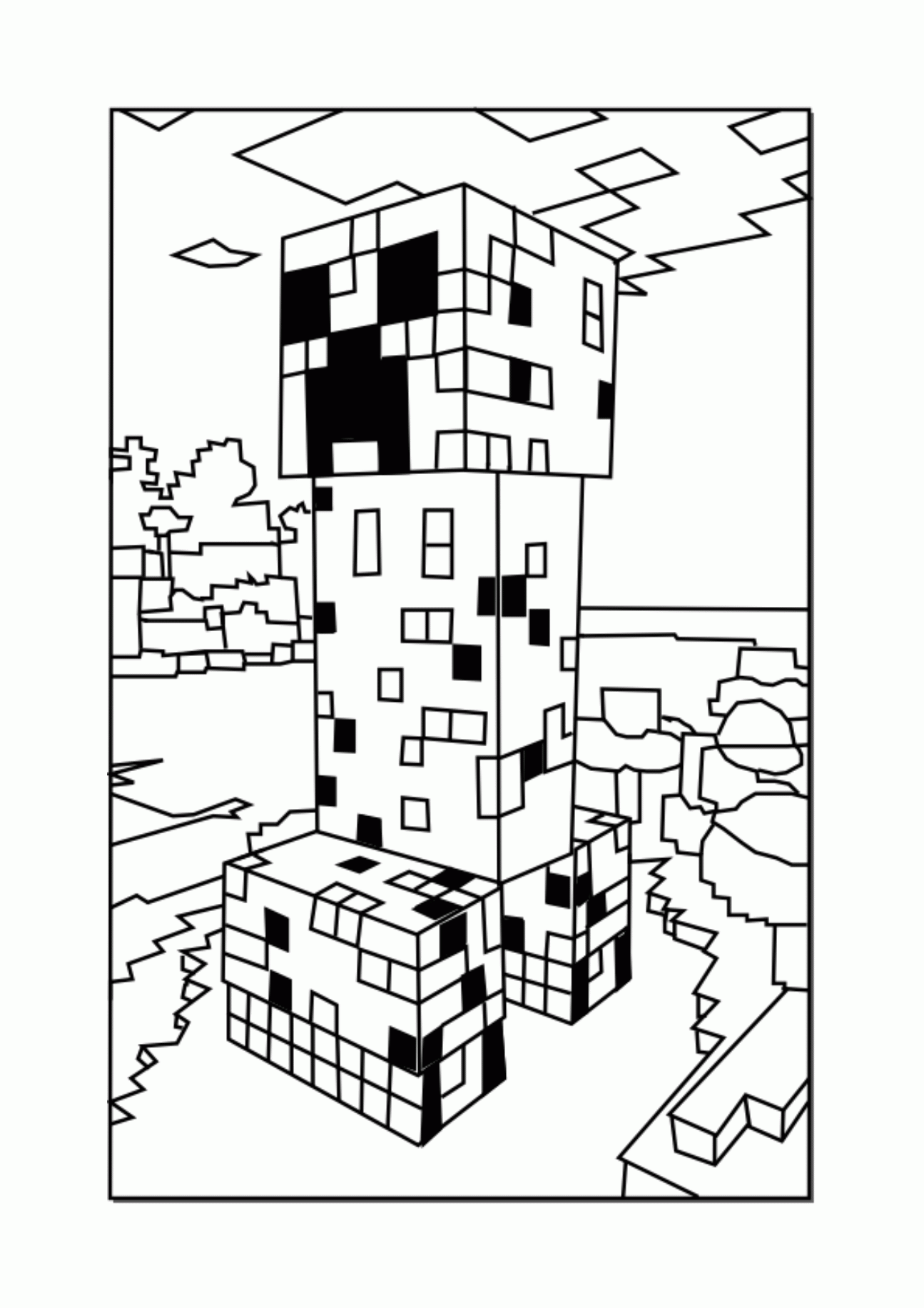 Minecraft Coloring Pages Coloring Home Minecraft Coloring Pages Coloring Home