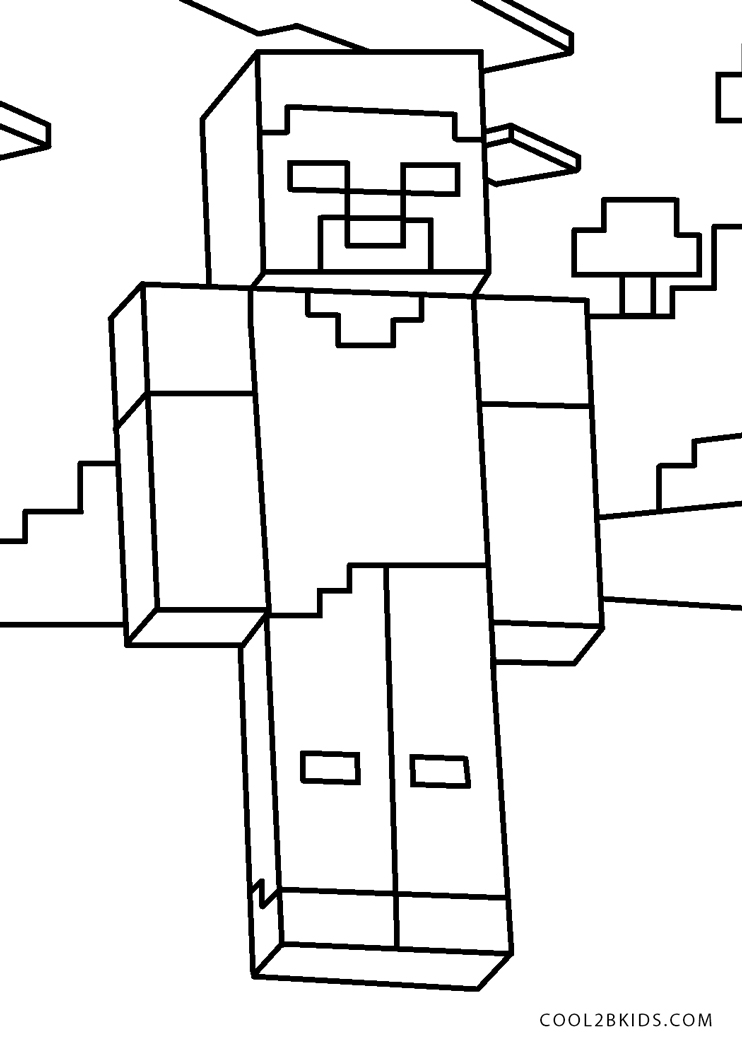 Herobrine Minecraft Coloring Pages Printable Herobrine Minecraft Coloring Pages Printable