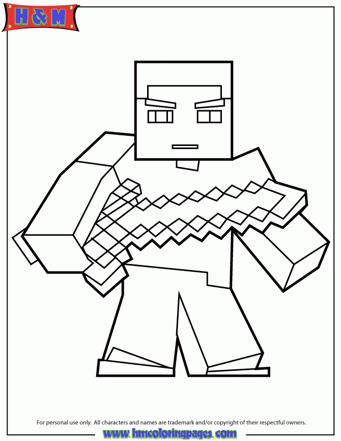 Minecraft Coloring Pages Herobrine Minecraft Coloring Pages Herobrine