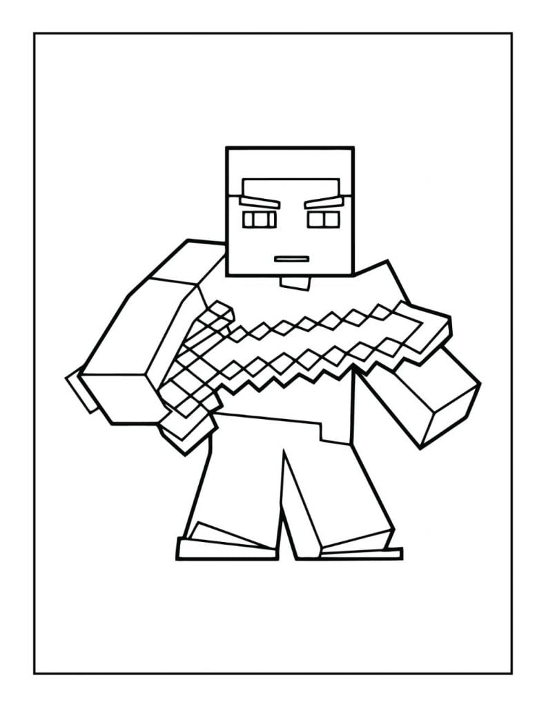 Free Minecraft Printable Coloring Pages Free Minecraft Printable Coloring Pages