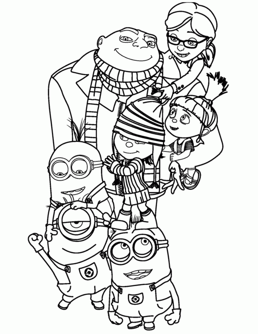 Minion Coloring Pages Printable Free Minion Coloring Pages Printable Free