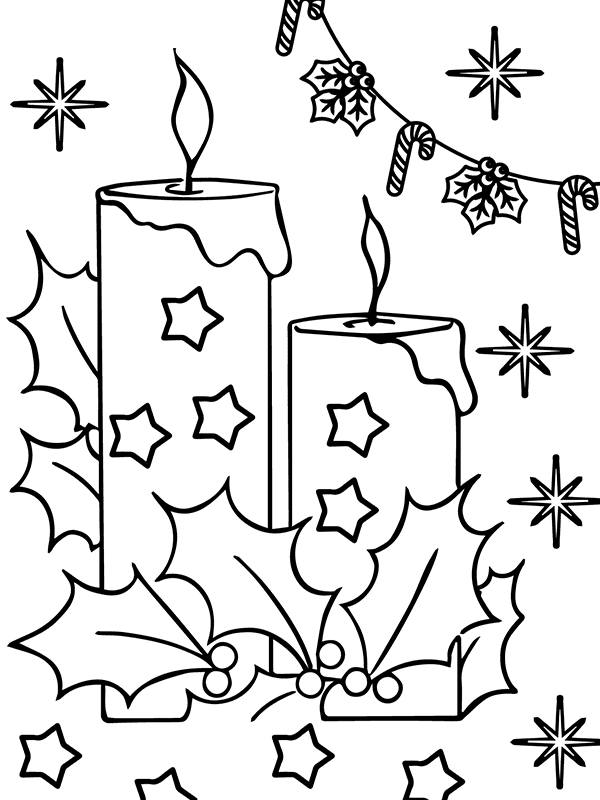 Mistletoe Christmas Coloring Page