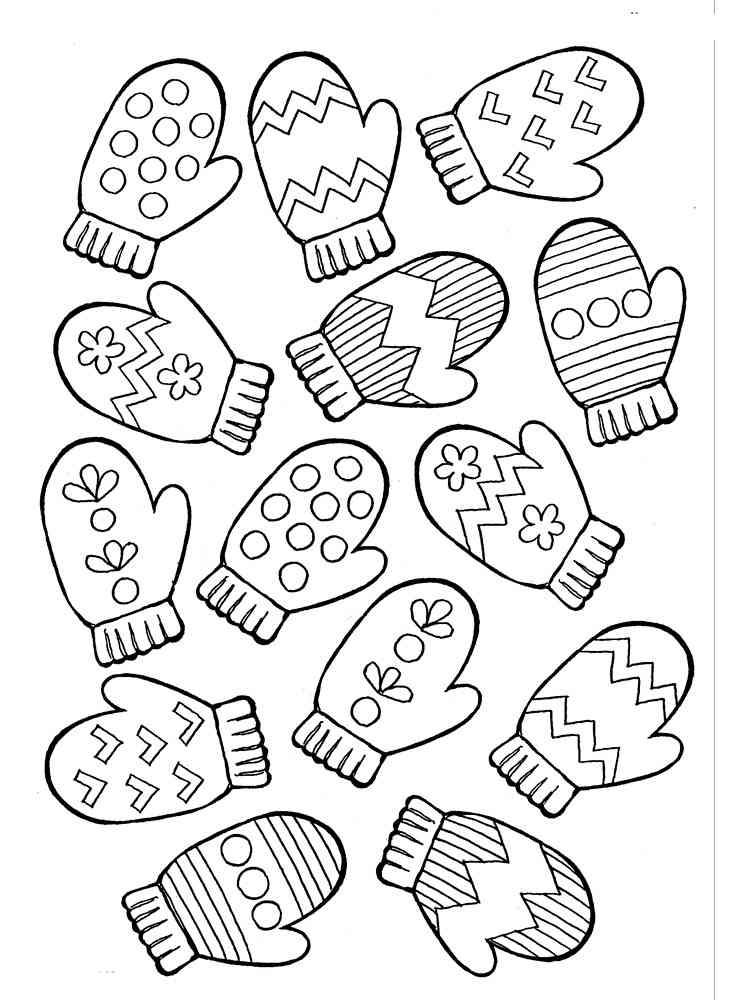 Free Printable Mitten Coloring Pages Free Printable Mitten Coloring Pages
