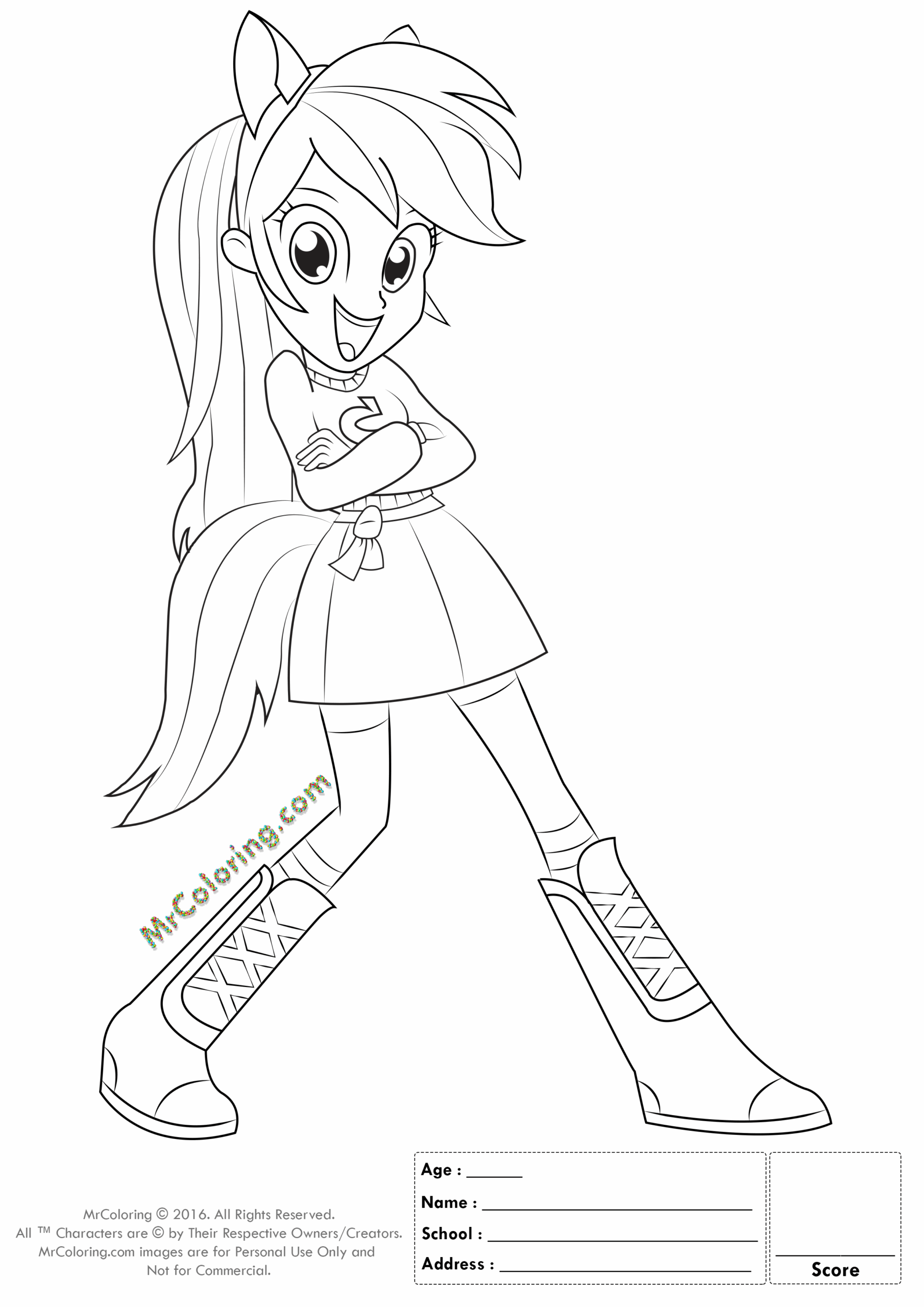 MLP Rainbow Dash Equestria Girls Coloring Pages 3 MrColoring MLP Rainbow Dash Equestria Girls Coloring Pages 3 MrColoring