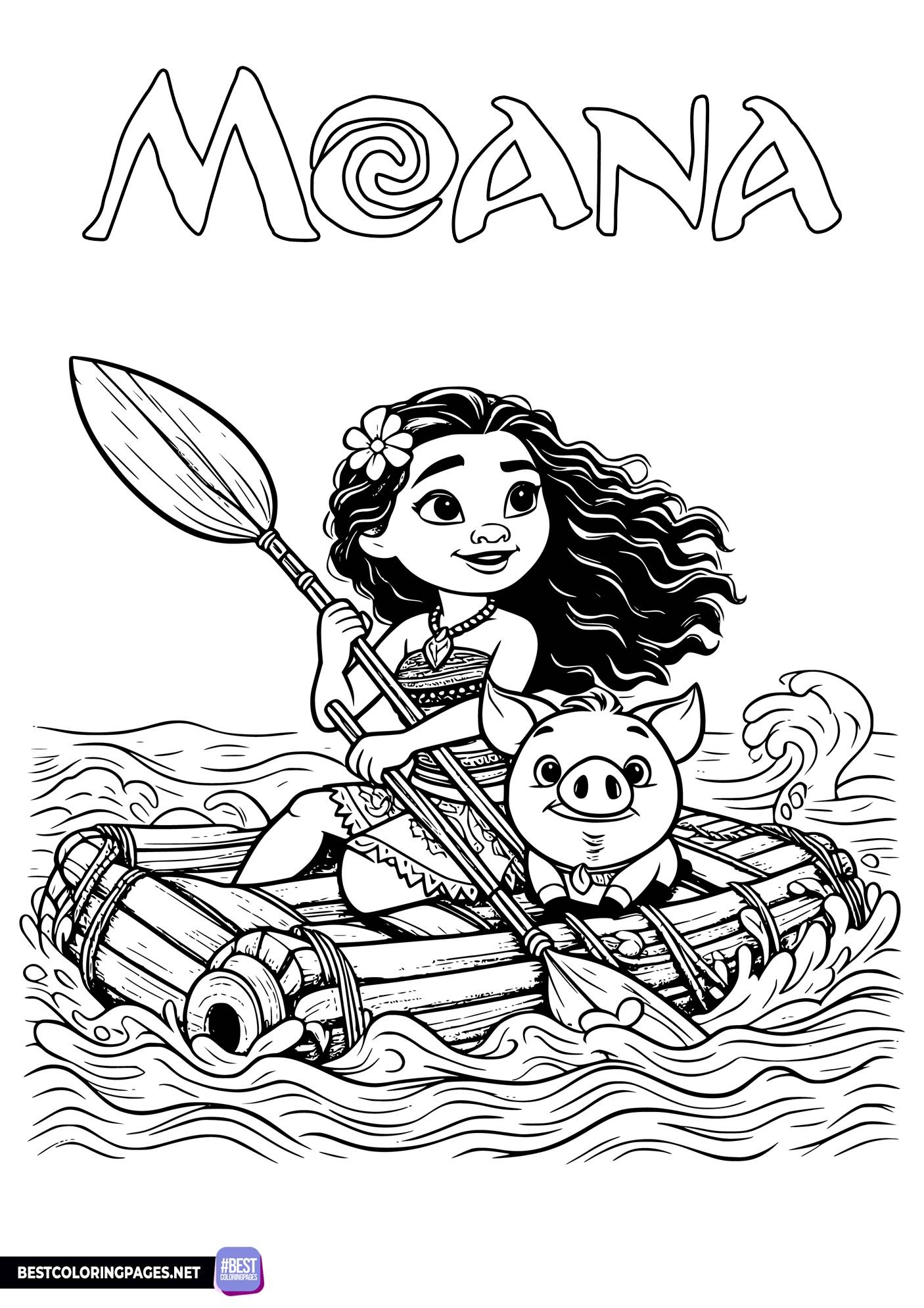 Moana Sketch Coloring Page Moana Sketch Coloring Page